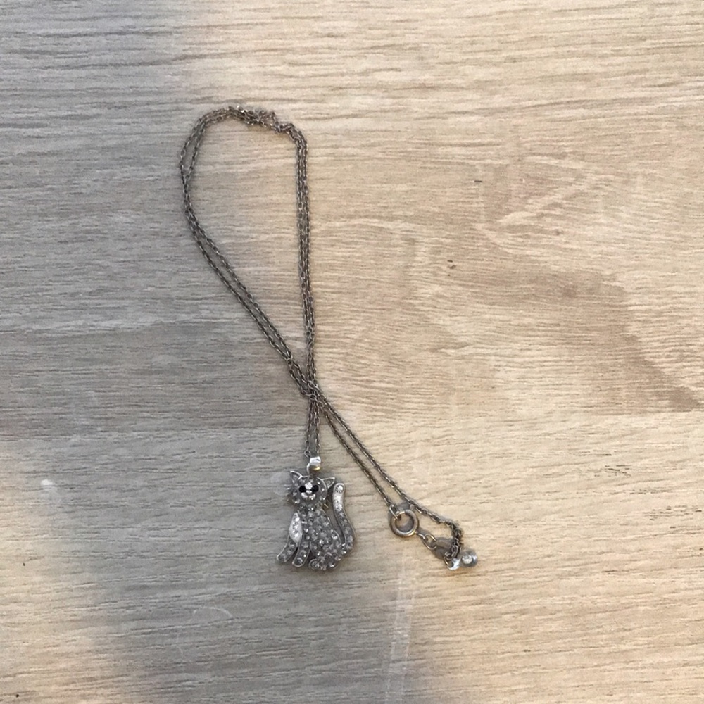 Crystal Cat/Kitty Pendant Necklace 50% Off